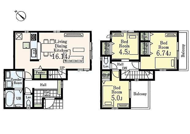 間取り南東向きで陽が差し込むお住まい!家事効率アップに繋がる設備を備えております!