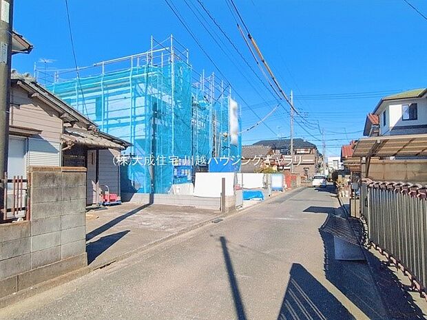 外観:前面道路、4m公道です。 2号棟:現地写真2026.1.22撮影