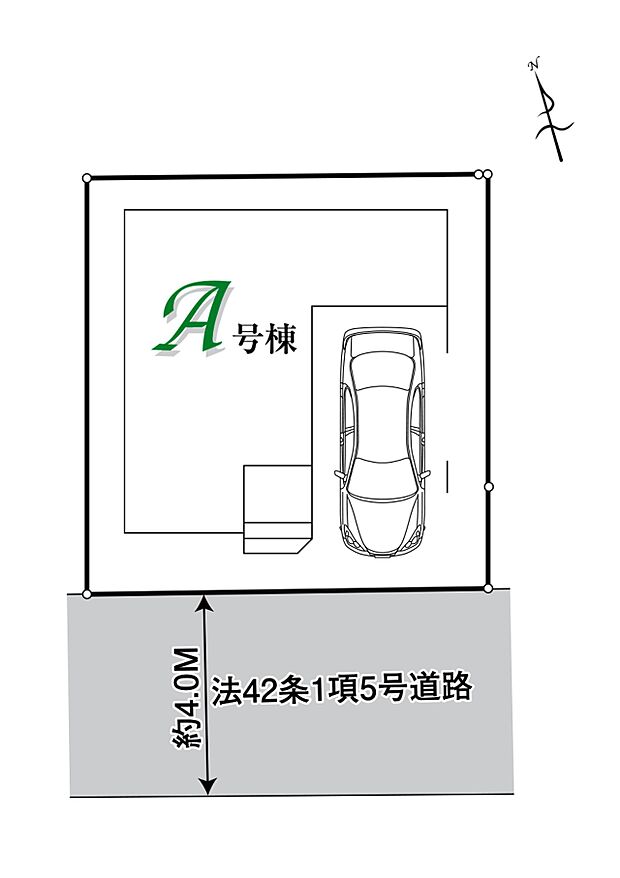 区画図:カースペース1台分ございます!