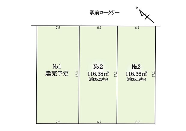 区画図:全2区画:「世界に一つだけの住まい」をご提案します^^