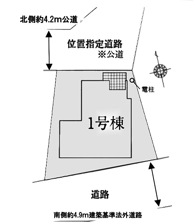 区画図:閑静な住宅地に並びます。公園が近くにございます。