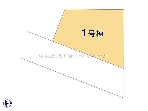 区画図:並列2台駐車可能なスペースを確保しております。