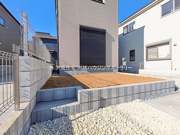 外観:庭スペース。 1号棟:現地写真2026.2.3撮影