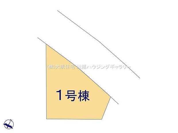 区画図:全面ゆとりある道路で駐車が楽になる区画です。