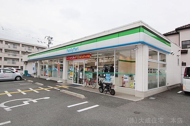 周辺環境:コンビニ 650m ファミリマート坂戸花影町(徒歩9分。ちょっとしたお買い物大変便利!)