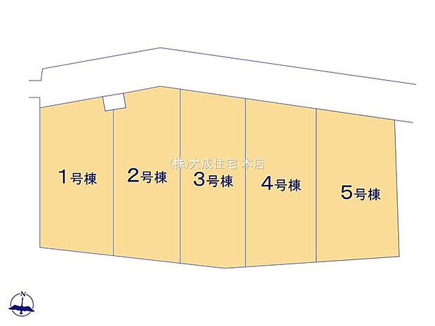 区画図:全5棟:住環境良好エリアです!