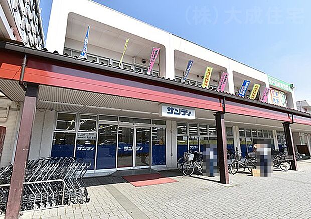 周辺環境:スーパー 800m サンディ北坂戸店(徒歩11分につき 毎日のお買い物に便利です!)
