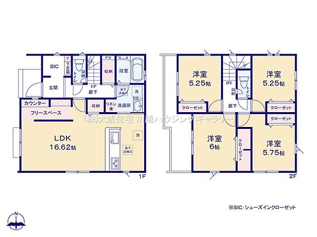 回遊動線を採用したスムーズな生活が可能な間取り。