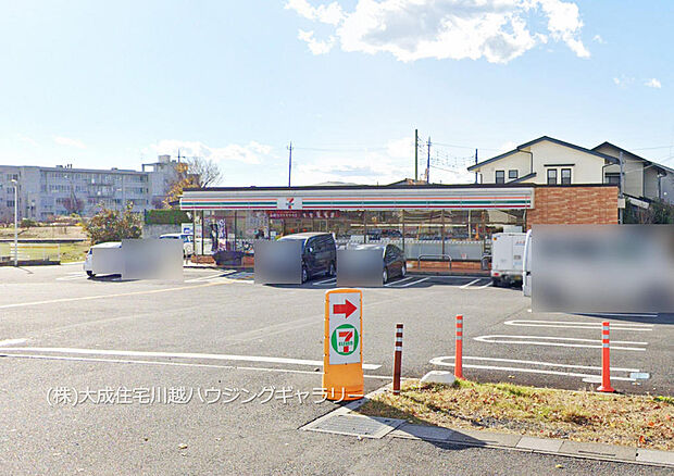 セブンイレブン川越大袋新田店まで450m 徒歩6分。コンビニ支払いやイベントチケットの購入などにも便利です。