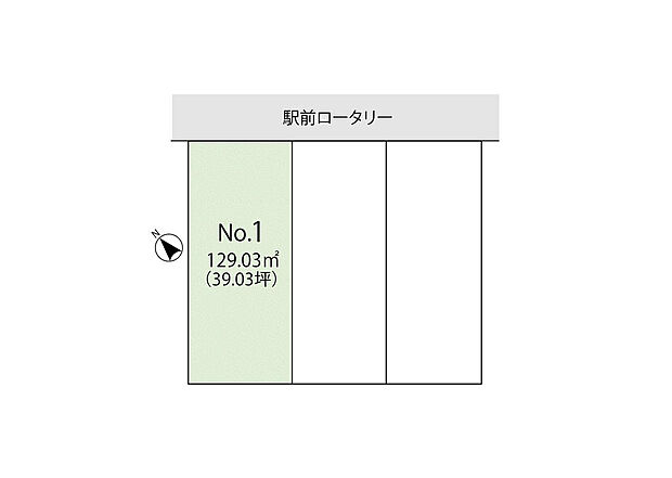 駅チカ立地の全3区画。隣地との間隔やカースペースの配置に配慮した、ゆとりある敷地設計!
