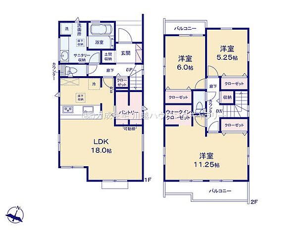 3LDKから4LDKに変更も可能な間取りです。