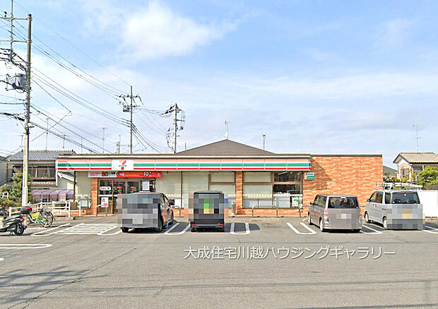 セブンイレブン川越砂店まで850m 徒歩11分。コンビニ支払いやイベントチケットの購入などにご利用いただけます。