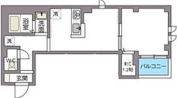 ブランシール川崎 3階1LDKの間取り