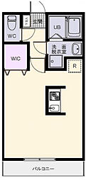 サーチメゾンII 2階ワンルームの間取り