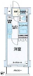 ルーブル川崎都町弐番館 10階1Kの間取り