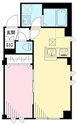 カーサビューノアマノ 1階1LDKの間取り