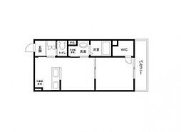 フォレストメゾン雪が谷 1階1LDKの間取り