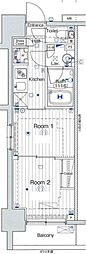 ガーラ・ステーション川崎平間 2階2Kの間取り