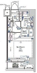 L'AVENIR東神奈川 1Kの間取図画像