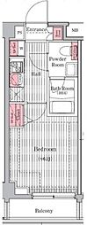 プレール・ドゥーク元住吉 1Kの間取図画像