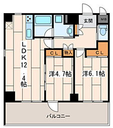 RALLY'S 2LDKの間取図画像