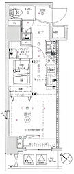 イアース横濱関内 ワンルームの間取図画像