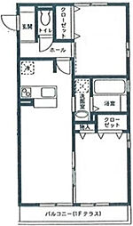 グランミーティス 2LDKの間取図画像