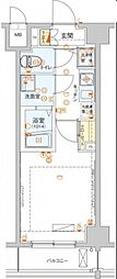 ハーモニーレジデンス池上 1Kの間取図画像