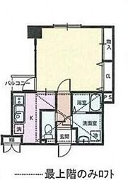 POWERHOUSE大師 1Kの間取図画像