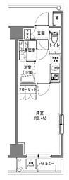 TLRRESIDENCEOTORII 1Kの間取図画像
