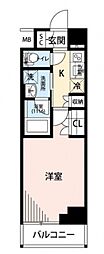プレール・ドゥーク川崎大師2 1Kの間取図画像