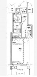ヴェルト川崎プラッツ 1Kの間取図画像