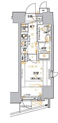 クレイシア品川東大井 1Kの間取図画像