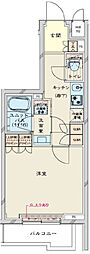 ルーブル川崎鷺沼 1Kの間取図画像