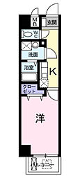 フォースピア 1Kの間取図画像