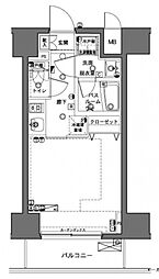 ZOOM横浜 1Kの間取図画像
