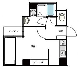 THEEAST21 1Kの間取図画像