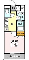 SUNRESIDENCE 1Kの間取図画像