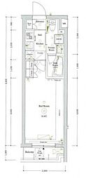 AXAS南蒲田アジールコート 1Kの間取図画像