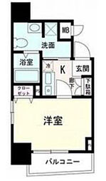 レグラス横浜メディオ 1Kの間取図画像