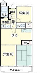 グラスィア新川崎 3DKの間取図画像