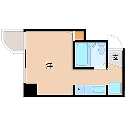 サンシャインヴィラ尼崎 1Kの間取図画像
