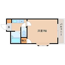 ジョイフジ塚口 1Kの間取図画像