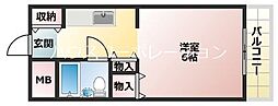 ビオラ並木台 ワンルームの間取図画像