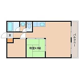ハイツユソーキ 2LDKの間取図画像