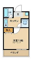 寺町ハウス 1Kの間取図画像