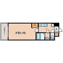 パークフラッツ尼崎 1Kの間取図画像