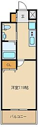 ラージウェルマンション園田 1Kの間取図画像
