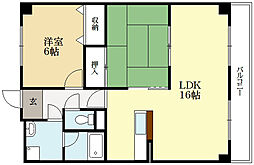 CASA VERDE 2階2LDKの間取り