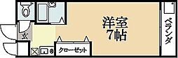 リビエイール 1階1Kの間取り